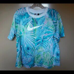 Nike Sportswear blue floral Women's Top
